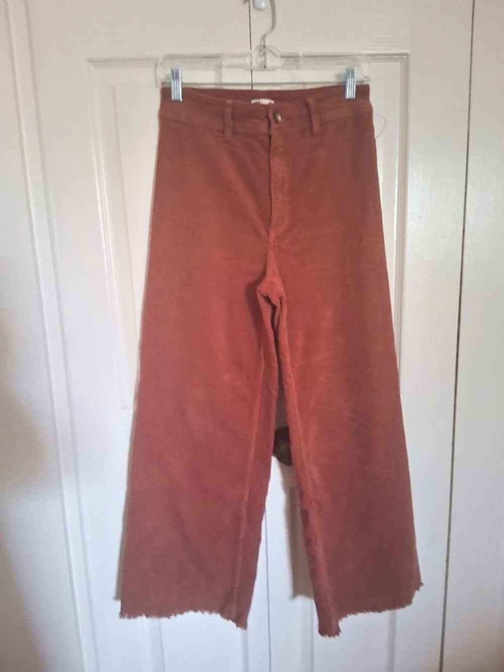 Billabong NWOT Free Fall High-Waist Cord Pants Wide Leg Orange